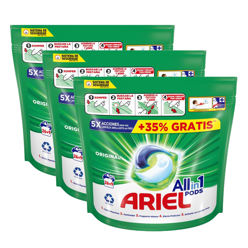 Ariel All-in-1 Pods (105 Cápsulas)