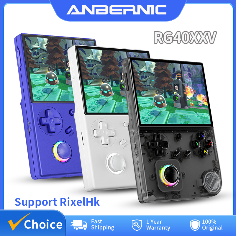 ANBERNIC-consola de juegos portátil RG40XXV, pantalla IPS de 4 pulgadas, Joystick RGB