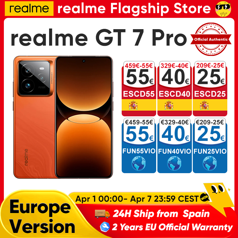 Realme GT 7 Pro 5G Snapdragon 8 Elite 6,78 ''120Hz pantalla OLED 120W SUPERVOOC 50MP cámara NFC GPS