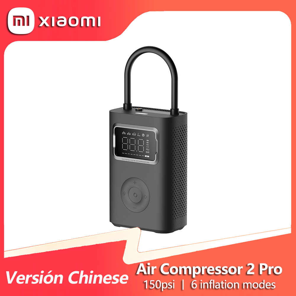 Compresor de Aire Portátil Xiaomi 2 Pro, Inflador de Neumáticos 150 PSI con Batería de 2500mAh