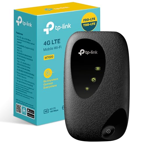 TP-Link M7000, WiFi MiFi 4G,150 mbps, Batería 2000 mAh, Conexiones hasta 10 Dispositivos