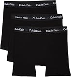 Calvin Klein Pack de 3 Calzoncillos Bóxer para Hombre Tejido Elástico, Negro (Black W Black WB)