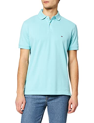 Tommy Hilfiger 1985 Regular Polo, Hombre, Azul (Arctic Aqua)