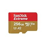SanDisk Extreme Tarjeta Micro SDXC 256GB + adaptador SD, (Para teléfonos inteligentes, cámaras...)