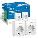 Tapo P110 (2 paquetes) – Mini enchufe inteligente Wi-Fi (con monitoreo de energía), programación