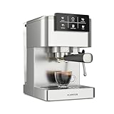 KLARSTEIN SteelPresso Touch Cafetera Espresso – 20 Bares, 1350W, Pantalla Táctil
