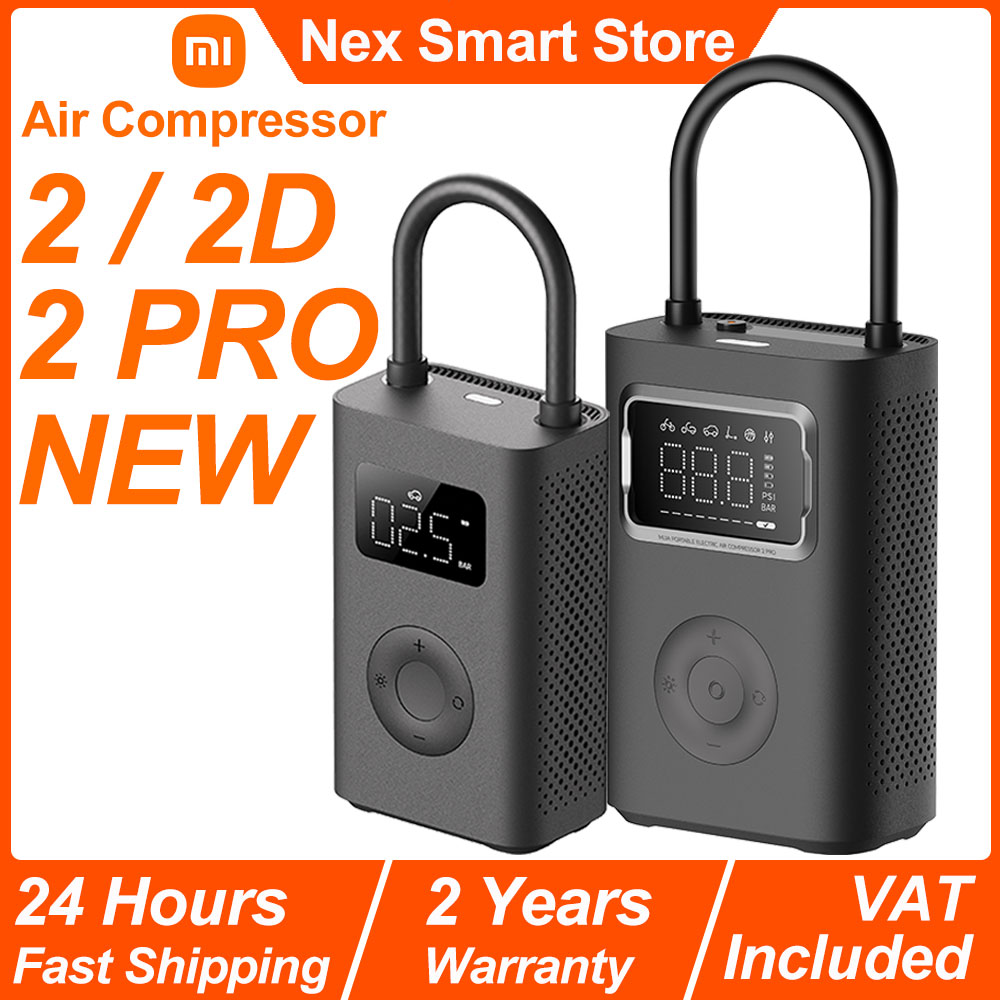 Xiaomi Mijia portátil Compresor de aire 2 / 2D / 2PRO, inflador de detección presión de neumáticos