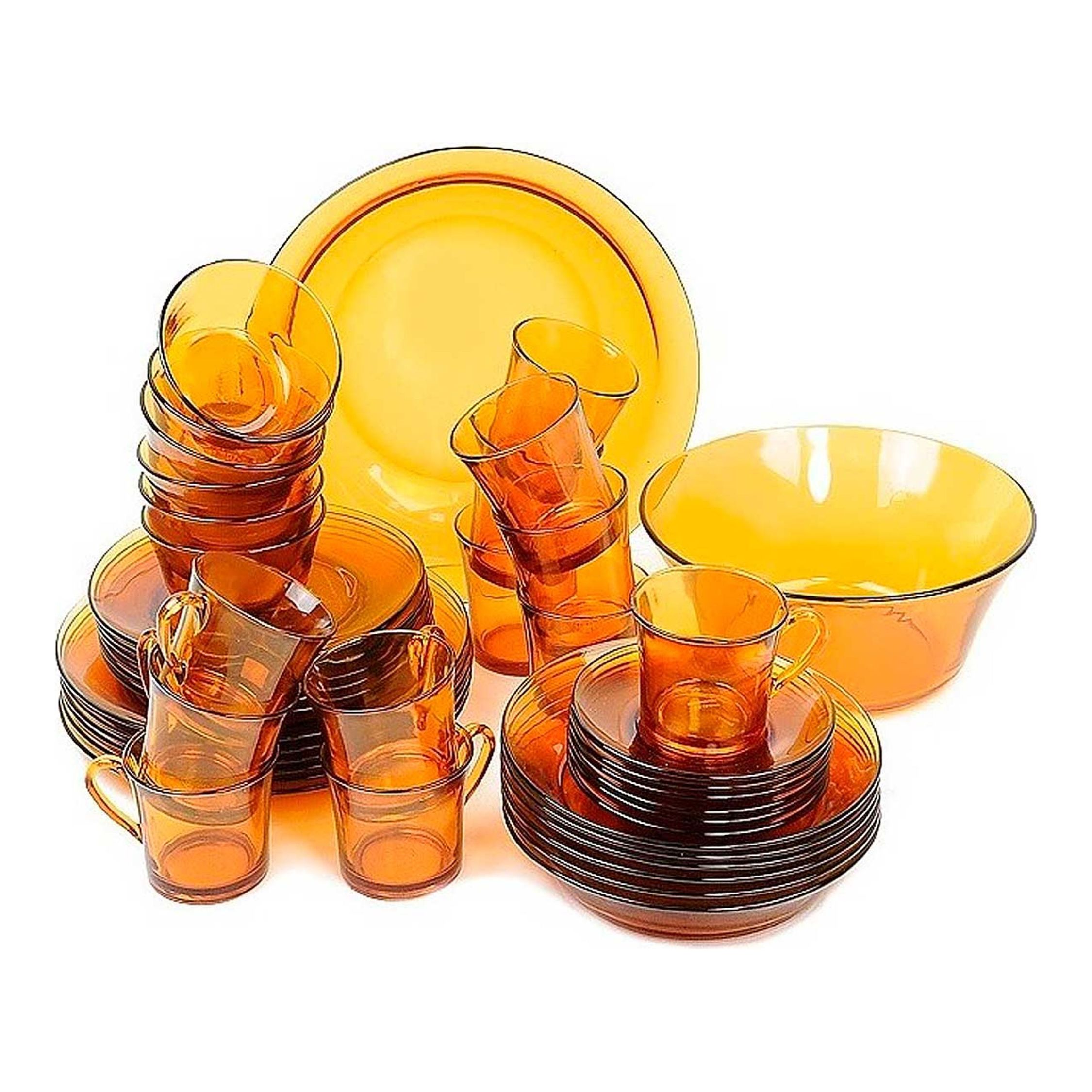 Duralex - Set Completo de Vajilla de Vidrio Templado 44 Piezas