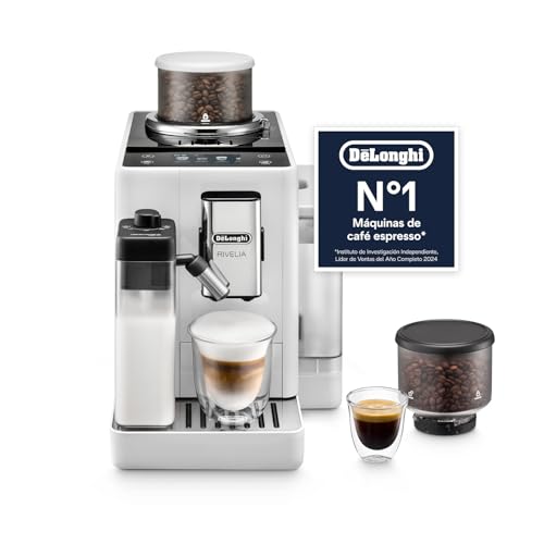De’Longhi Rivelia – Cafetera Superautomática, LatteCrema Jarra de leche automática