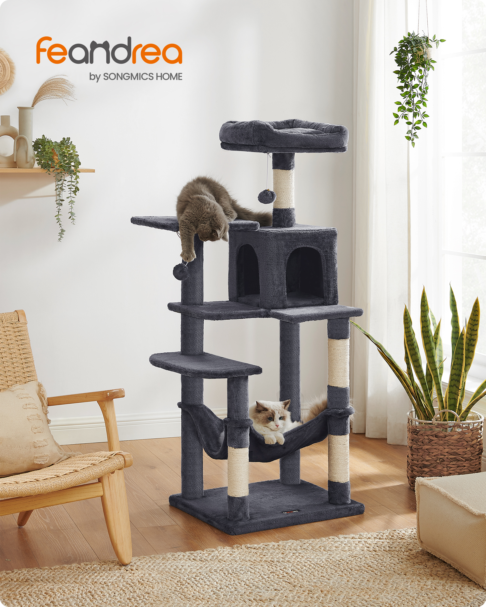 Feandrea-árbol para gatos de 143 cm