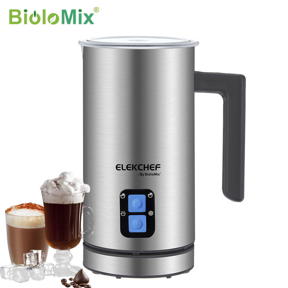 BioloMix-Espumador de leche 4 en 1 mejorado, calentador de leche automático, frío/caliente