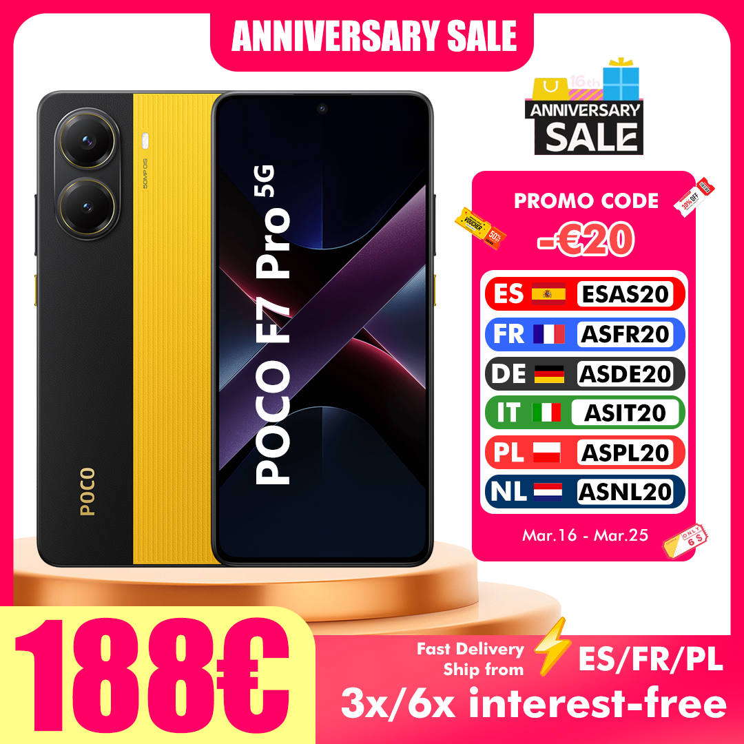 POCO X7 Pro 8GB/256GB 12GB/256GB 12GB/512GB NFC sin cargador UE Versión global Teléfono móvil