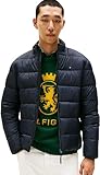 Tommy Hilfiger Cazadora acolchada Hombre New Mid Weight con cuello alto, Azul (Desert Sky), L