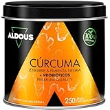 Cápsulas de cúrcuma con probióticos, jengibre y pimienta negra ecológica de Aldous