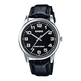 Casio MTPV001L-1B - Reloj analógico de Cuarzo para Hombre, Blanco, Movimiento de Cuarzo