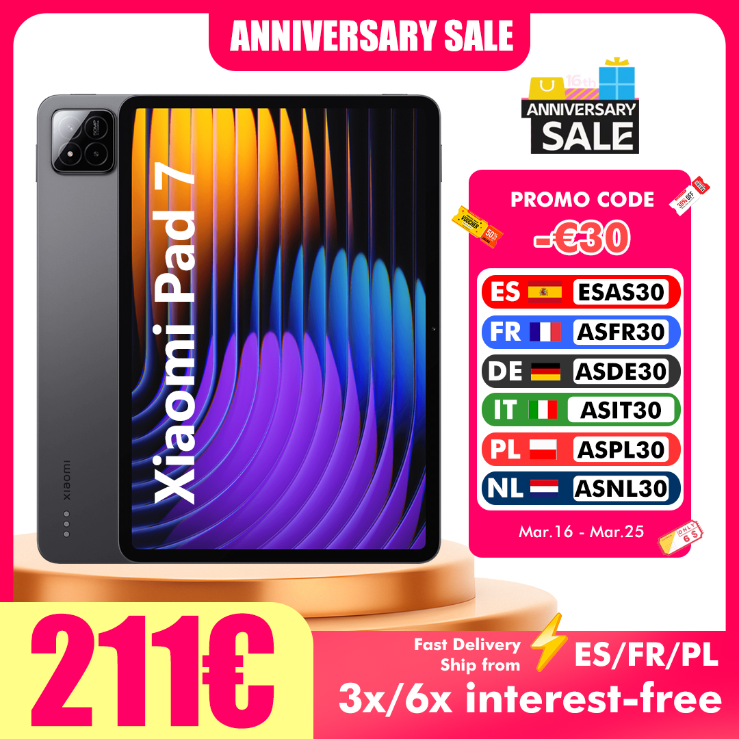 Xiaomi Pad 7 de 11 pulgadas, dispositivo con Wi-Fi 6E, 144hz, 8GB/128GB, 8GB/256GB, 8850mAh