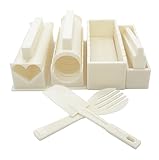 Kit de Fabricación de Sushi - Set de 10 Piezas con Moldes para Rollos de Arroz - 5 Formas Únicas