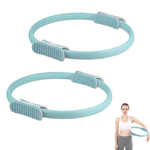 Aro de Pilates para Entrenamiento - Anillo de Yoga y Pilates con Doble Asa