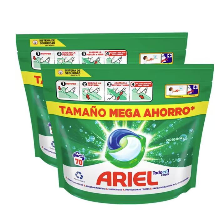 Ariel Pack Todo En 1 Pods, 140 Cápsulas