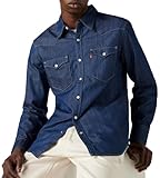 Levi's Barstow Western Standard Camisa Hombre, Indigo Rinse