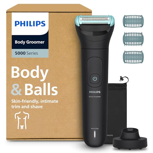 Philips Afeitadora Corporal Series 5000 - Recortadora para Hombre con Sistema Triple Protect