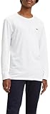 Levi's Long-Sleeve Original Housemark Tee, T-Shirt para Hombre, Cotton + Patch White