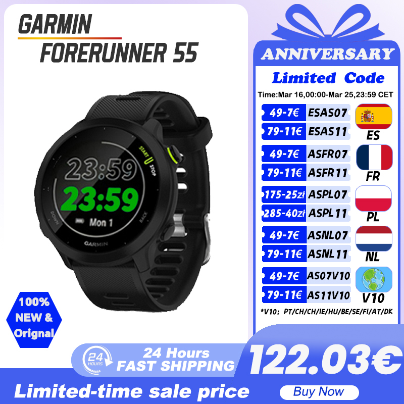 Garmin Forerunner 55 GPS Running Watch con entrenamientos diarios