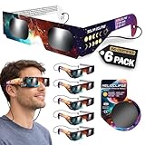 Helioclipse Pack de 6 Gafas de Eclipse Solar Homologadas para Ver Eclipse 2026, ISO 12312-2
