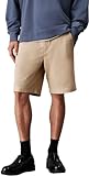 Calvin Klein Chinos Cortos Hombre Classic Cotton hasta la Rodilla, Beige