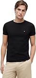 Tommy Hilfiger Camiseta Manga Corta Hombre Core Stretch Slim Fit, Negro