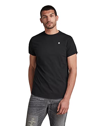 G-STAR Camiseta Lash para Hombre, Negro (dk black D16396-B353-6484)