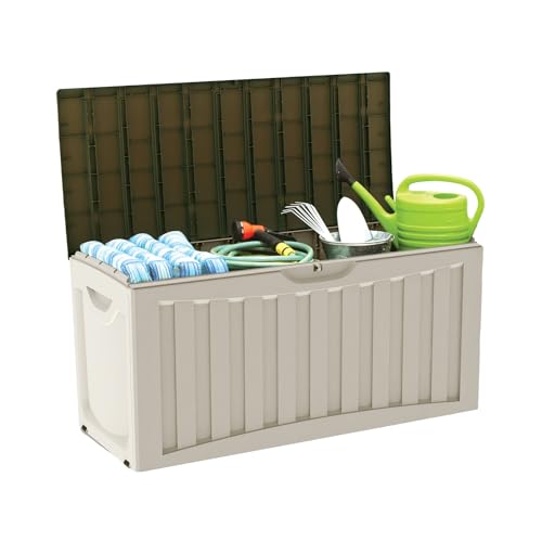 THINIA HOME Baúl Exterior de Resina para Jardín, Terraza o Balcón
