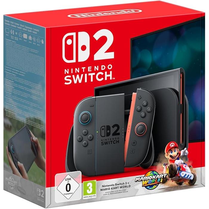 Nintendo Switch 2 (Versión Europea | Garantía Local) + Mario Kart World – Consola y Juego Original