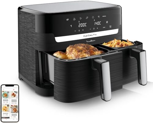 Moulinex Dual Easy Fry 8,3 L – Freidora de aire dual, ahorro energético de hasta 70%