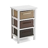 Versa Gavle Mueble para el Baño Auxiliar, Cajonera con 3 cajones para organizar