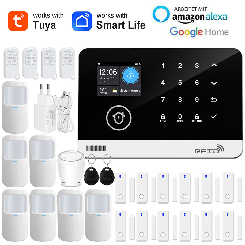 Tuya WiFi inteligente GSM sistema de alarma de seguridad para el hogar