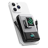 Magnético Power Bank con Cable Integrado para MagSafe, 10800mAh Bateria Externa Carga Rápida