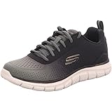 Skechers 232399 Olbk, Zapatillas Hombre, Verde Oliva Textil Ribete Negro, 42 EU Estrecho