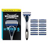Wilkinson Hydro 5 + 9 recambios, banda lubricante vitamina B5