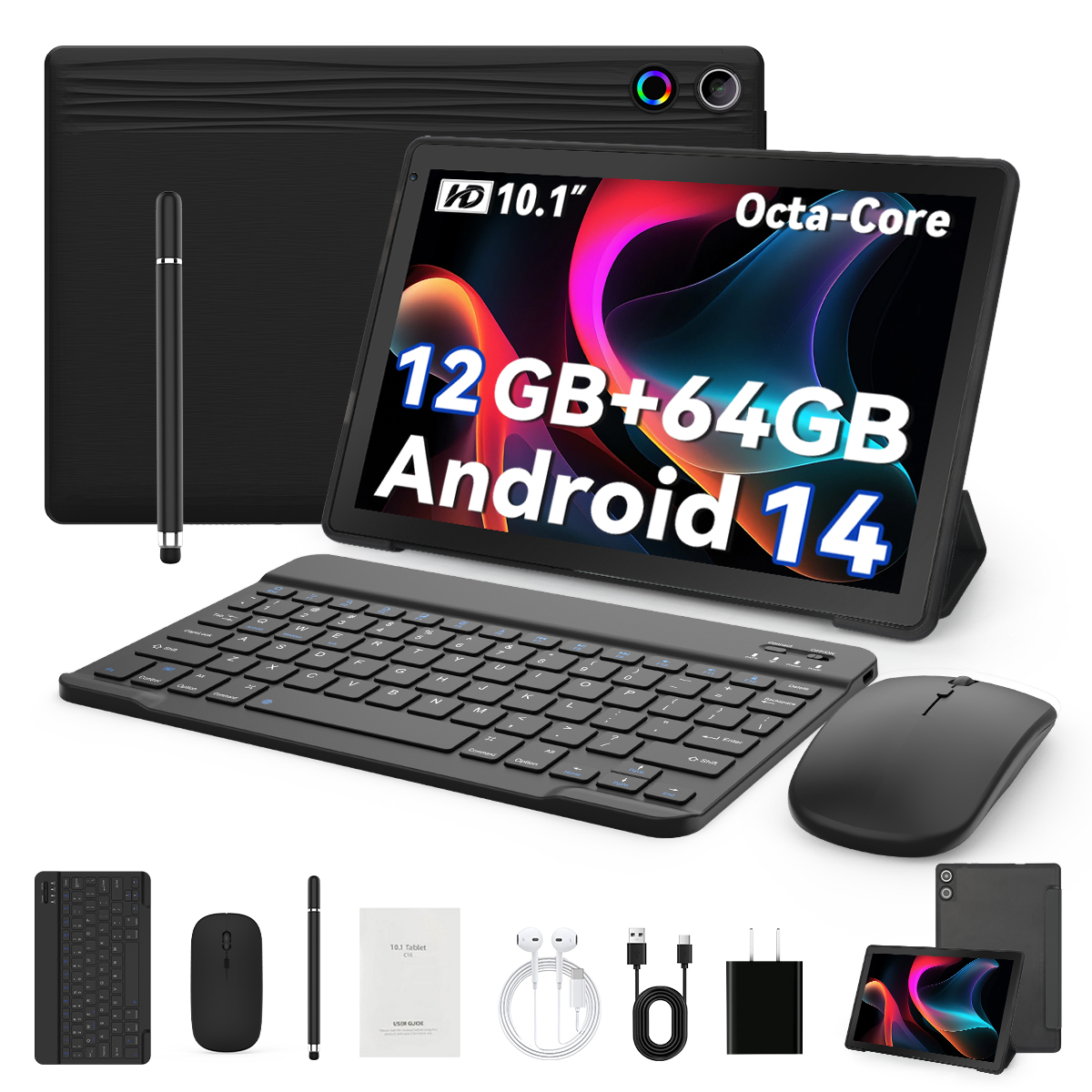NUEVA Tablet Android 14 de 10 Pulgadas, 20GB RAM, 64GB ROM Expandible a 1TB