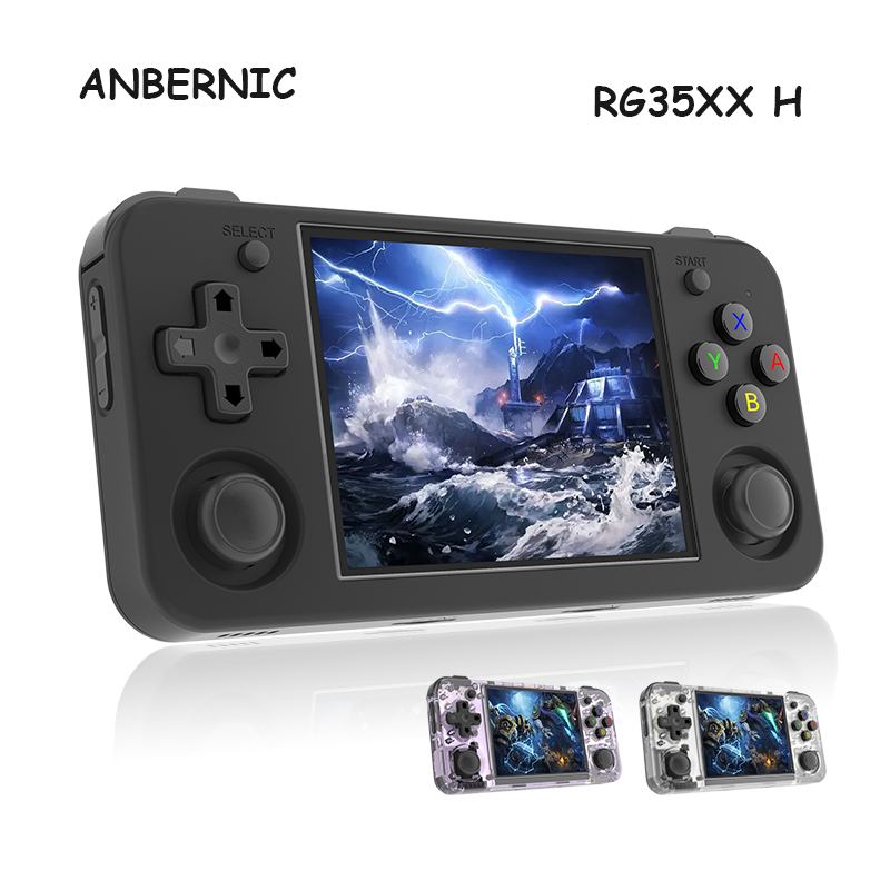 Consola de juegos portátil ANBERNIC RG35XX H, pantalla IPS de 3,5, 3300mAh, 64G, 5528 juegos