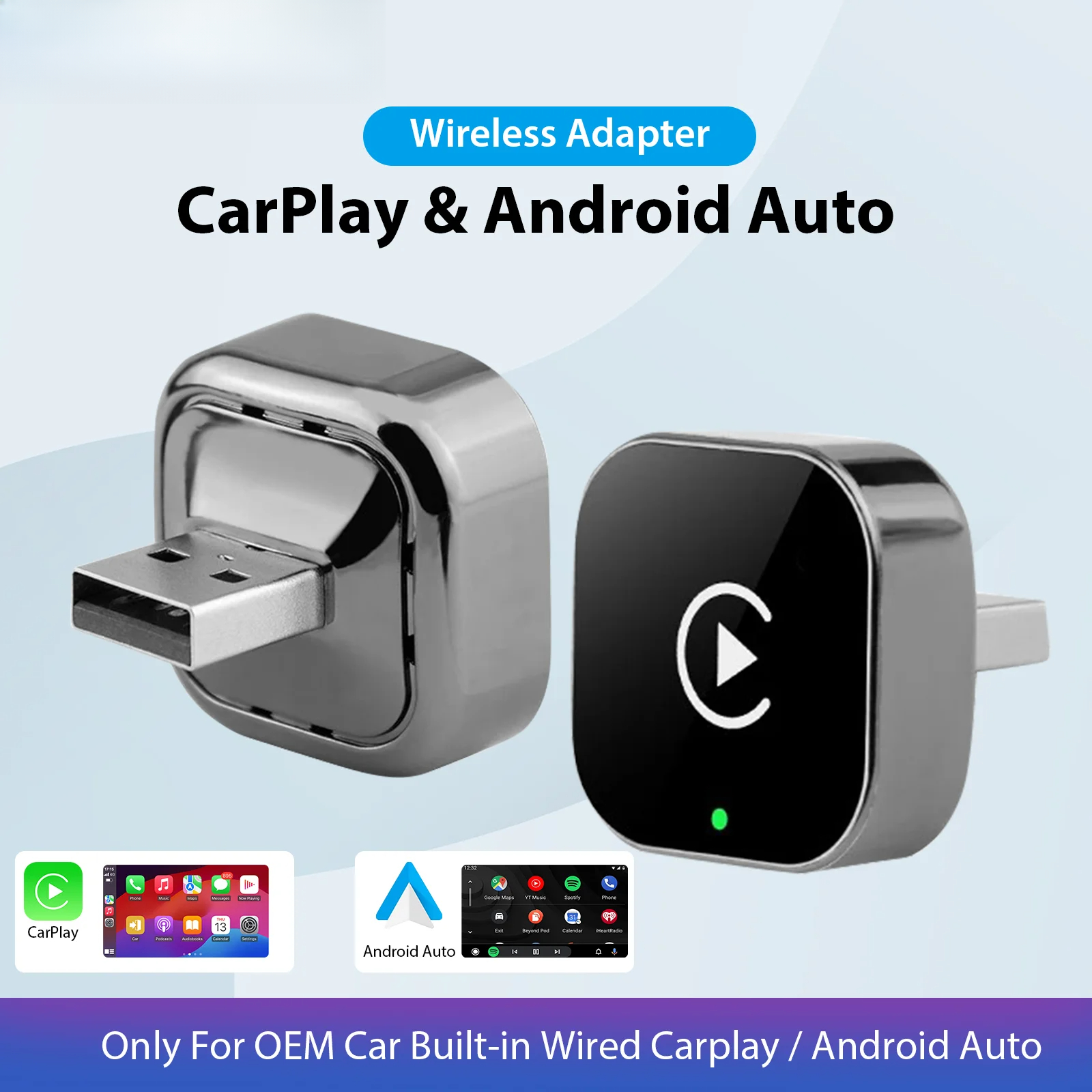 Nuevo Adaptador CarPlay inalámbrico Pionray 2 en 1 y adaptador inalámbrico automático Android