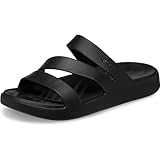 Crocs Getaway Strappy, Sandalias Mujer, Negro