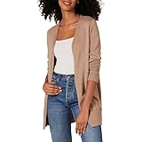 Amazon Essentials Open-front Cardigan, chaqueta punto Mujer, Beige