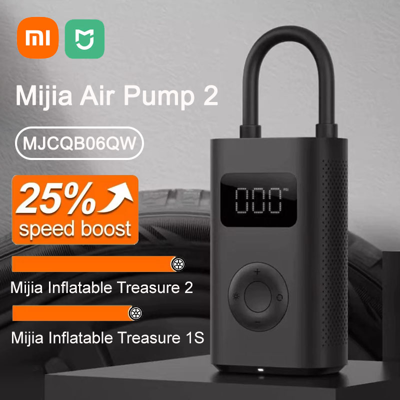 Xiaomi Mijia Air Pump 2 para neumáticos, bicicletas y bolas, con carga de parada automática, tipo C