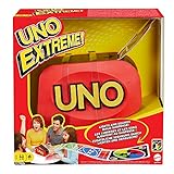 Mattel Games UNO Extreme - Juego de Cartas Familiar con Lanzador - con Luz y Sonido