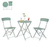 Grand patio n - Juego de 2 muebles de jardín, mesa y sillas, muebles de balcón pequeños