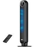 Dreo 20dB Ventilador de Pie Silencioso Ventiladores de Torre con Velocidad de 7,6 m/s, 4 Velocidades