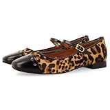 GIOSEPPO Bailarinas Merceditas Piel Estampado Leopardo