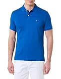 Tommy Hilfiger Polo de algodón líquido REG Seasonal  para Hombre, Azul